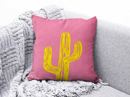 Floral Cactus Cushion Cover Green Cushion Case Botanical Pillow Cover