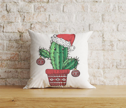 Floral Cactus Cushion Cover Green Botanical Throw Cushion