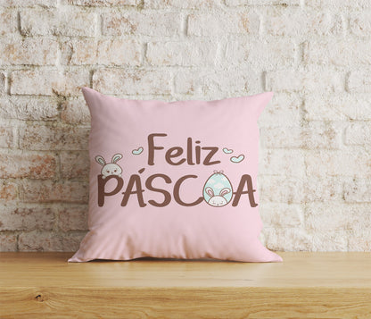 Feliz Páscoa Cushion Cover Easter Egg Pillow Cover