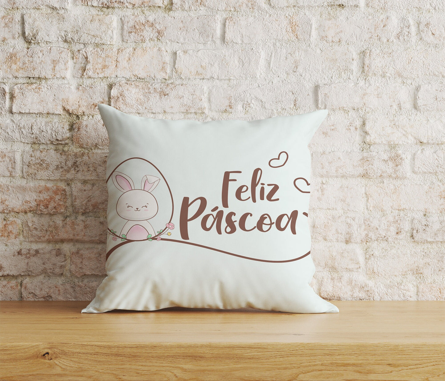 Feliz Páscoa Cushion Cover Easter Egg Pillow Cover