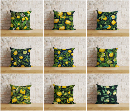 Lemon Cushion Cover Kitchen Fruit Lime Pillow Cover