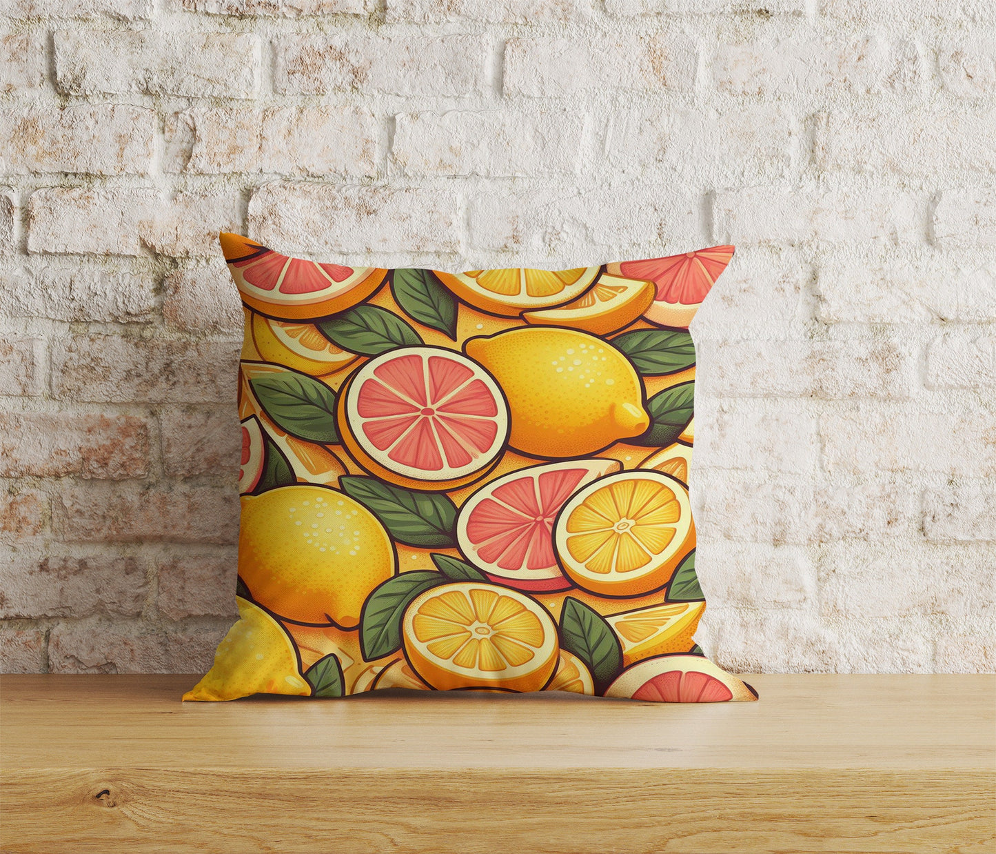 Red Lemon or Grapefruit Cushion Covers Kitchen Decoration