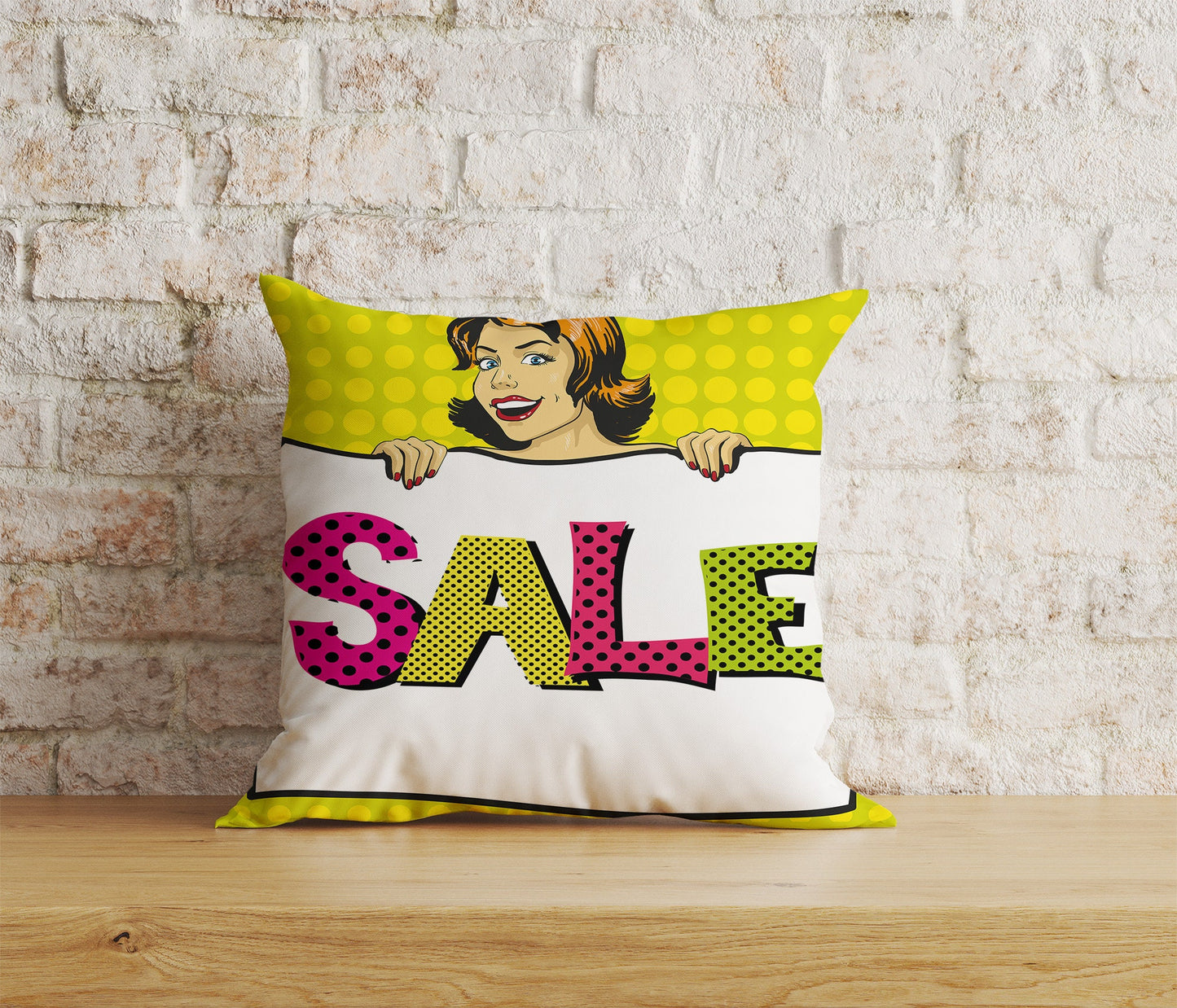 Pop Art Sale Cushion Cover Lips Bubble Gum Price Pillowcase