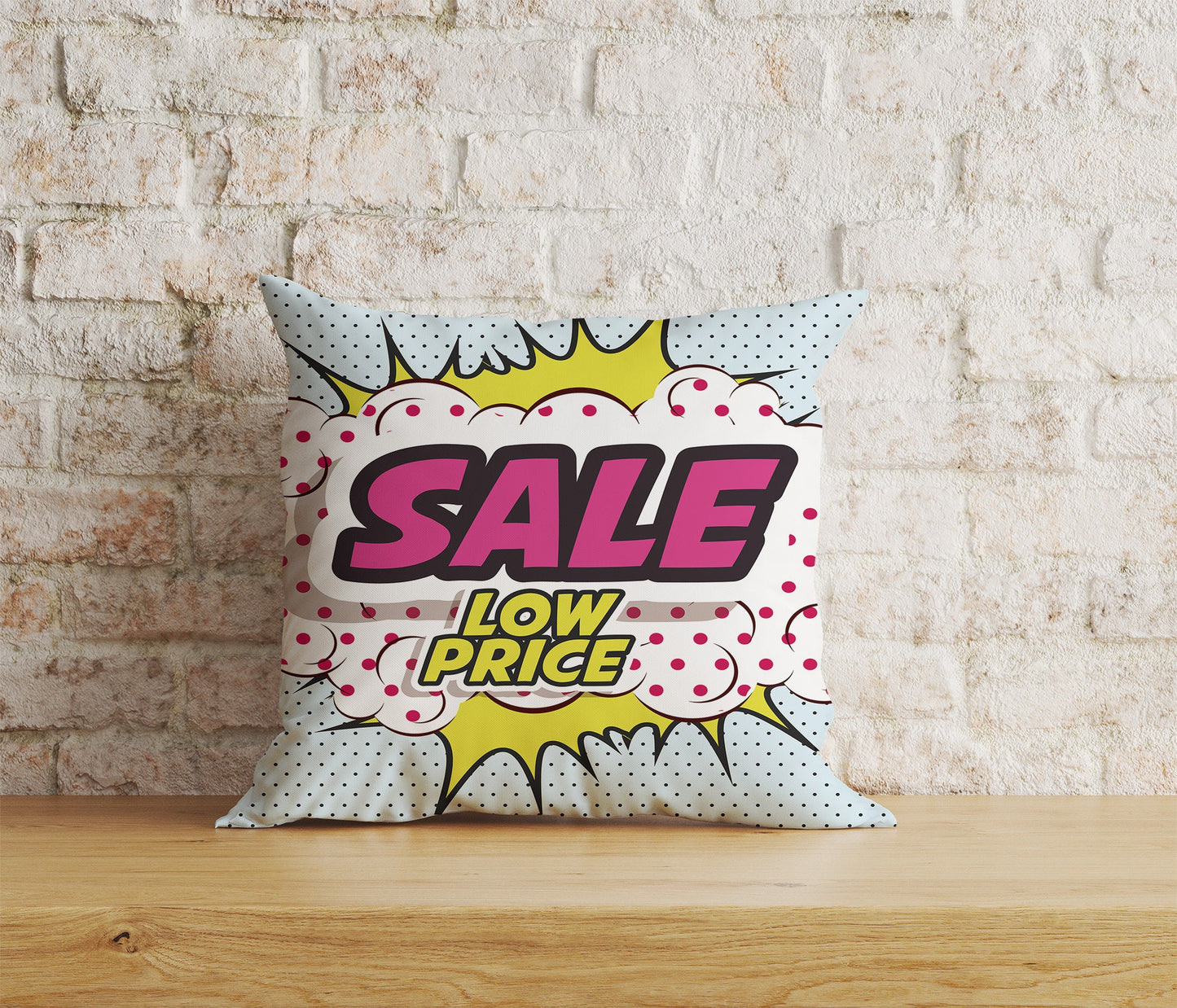 Pop Art Sale Cushion Cover Lips Bubble Gum Price Pillowcase