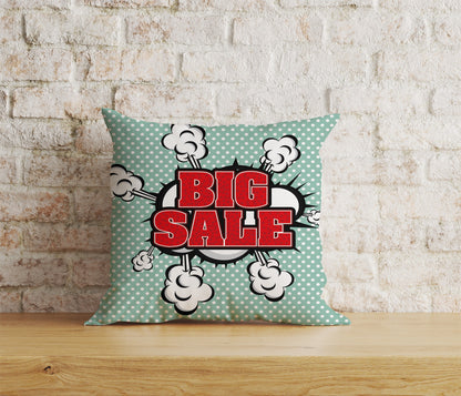 Pop Art Sale Cushion Cover Lips Bubble Gum Price Pillowcase