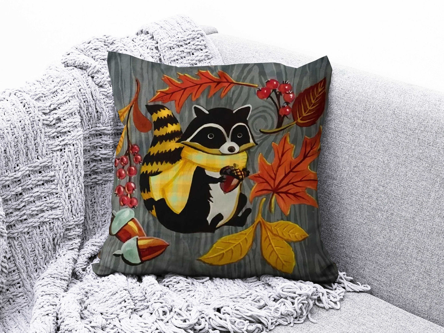 Fall Trend Cushion Cover Autumn Animal Cushion Case