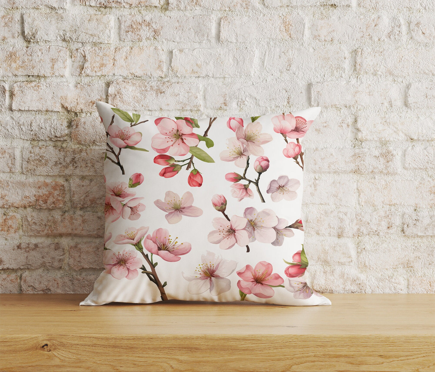 Spring Blossoms Pink Flowers Home Decor Cushion Cover