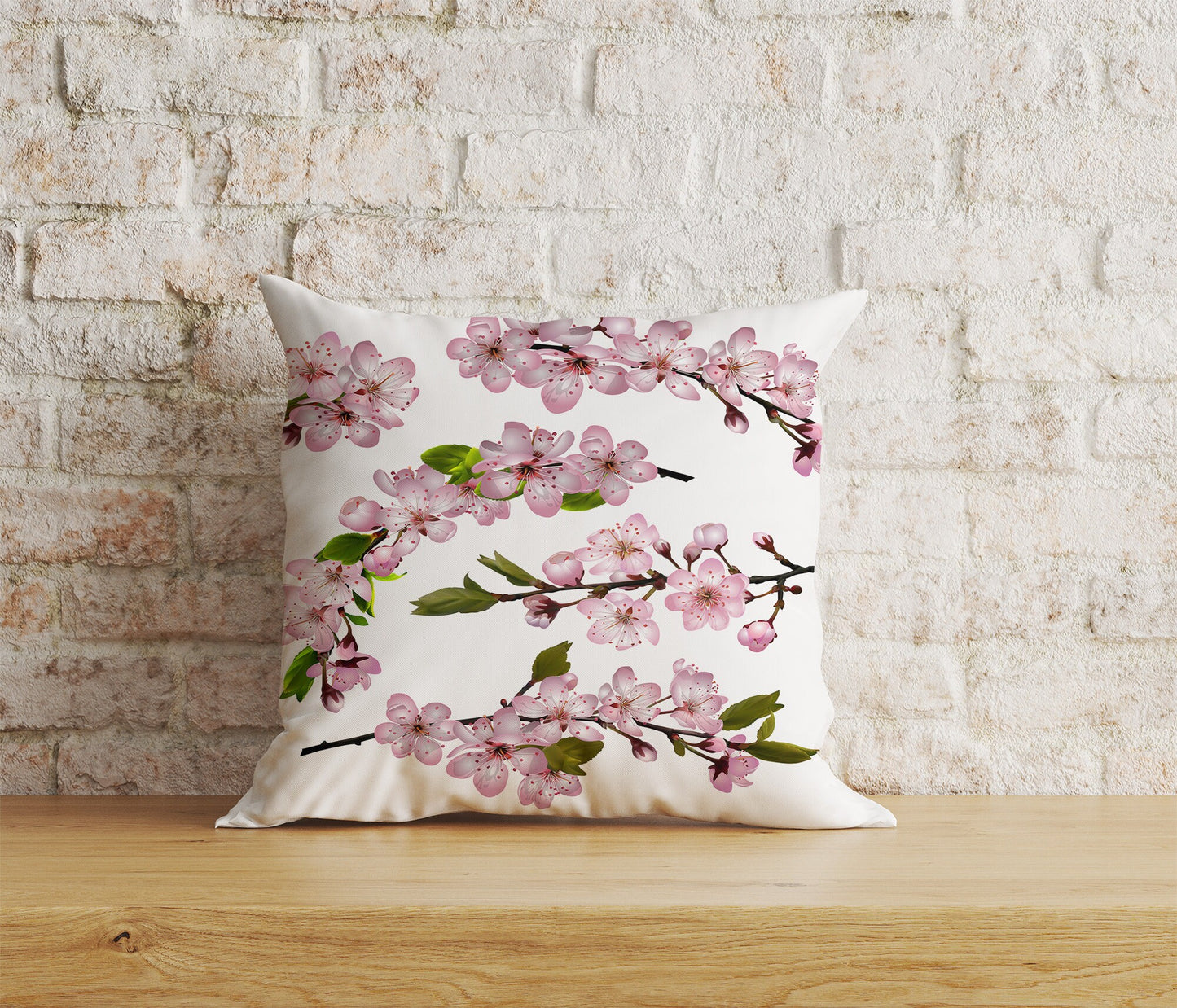 Spring Blossoms Pink Flowers Home Decor Cushion Cover