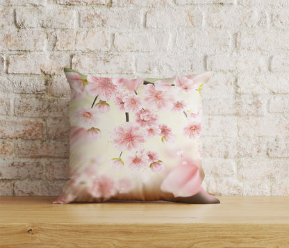 Spring Blossoms Pink Flowers Home Decor Cushion Cover