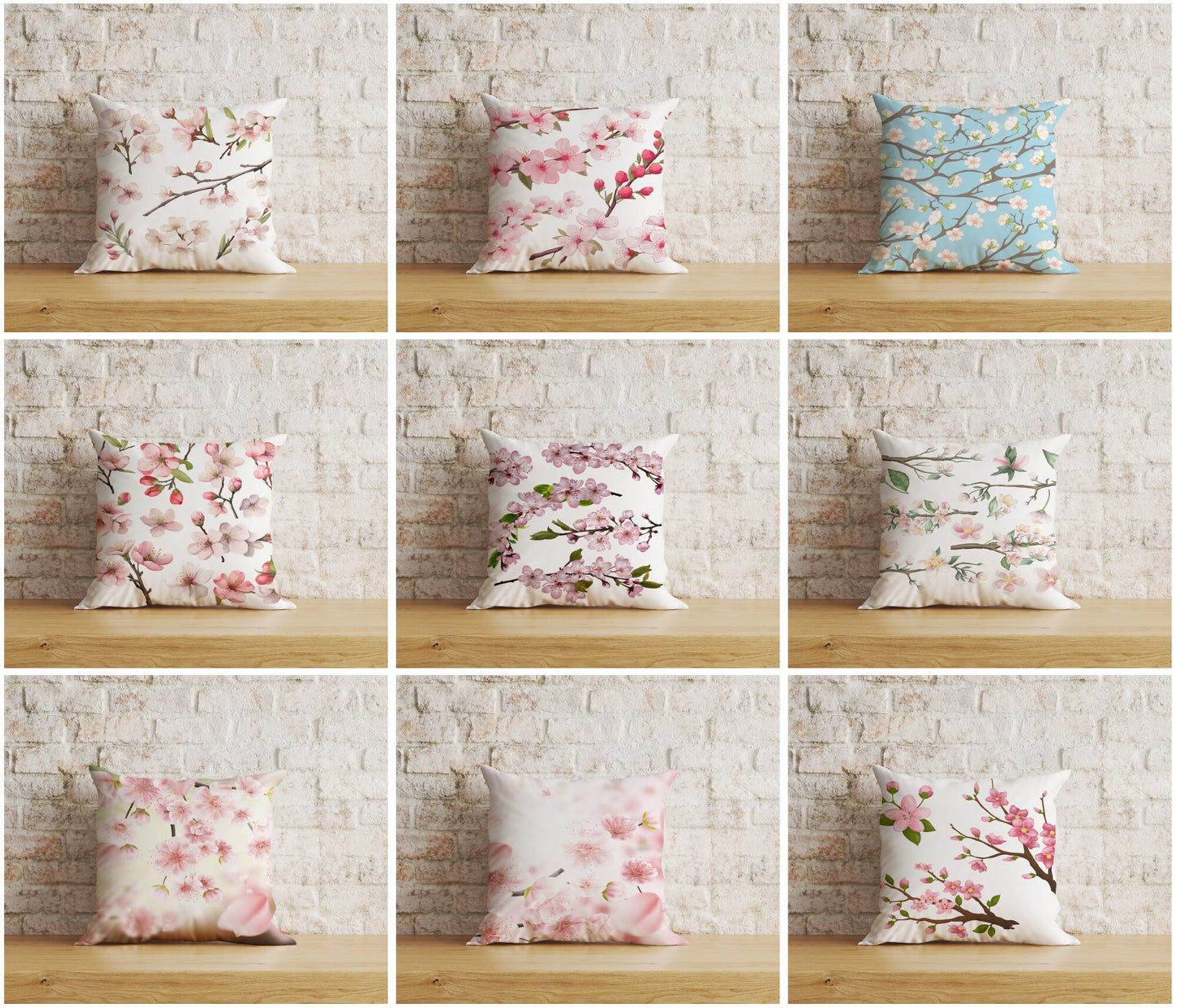 Spring Blossoms Pink Flowers Home Decor Cushion Cover