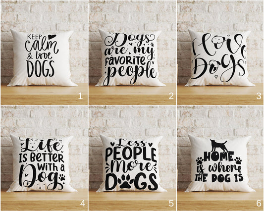 Dog Cushion Cover Dog Lover Pillow Cover Dog Lover Case