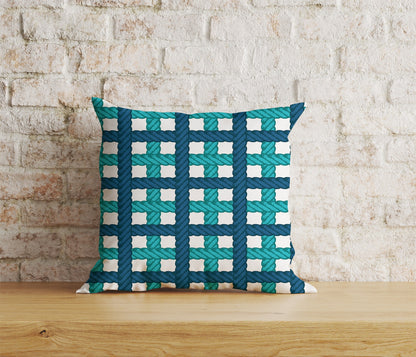 Patchwork Geometric Cushion Covers Checkered & Triangle