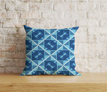 Patchwork Geometric Cushion Covers Checkered & Triangle