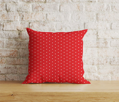 Red Polka Dot Geometric Pattern Home Decor Cushion Covers