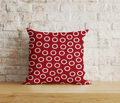 Red Polka Dot Geometric Pattern Home Decor Cushion Covers