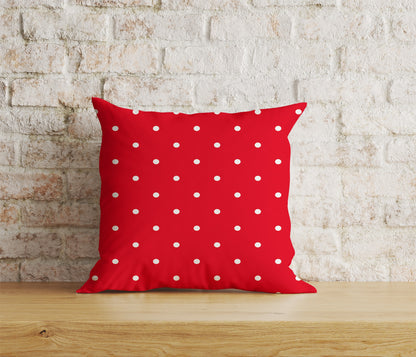 Red Polka Dot Geometric Pattern Home Decor Cushion Covers