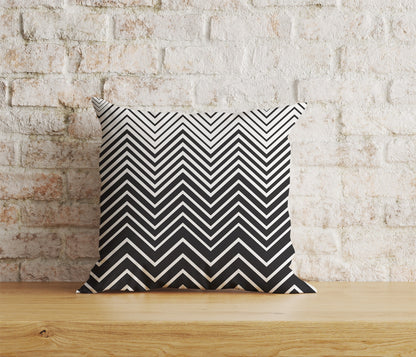 Black & White Chevron Cushion Cover Zigzag Throw Pillow