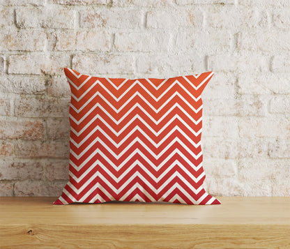 Chevron Red Linen Cushion Covers Zizgzag Linen Pillow Cover