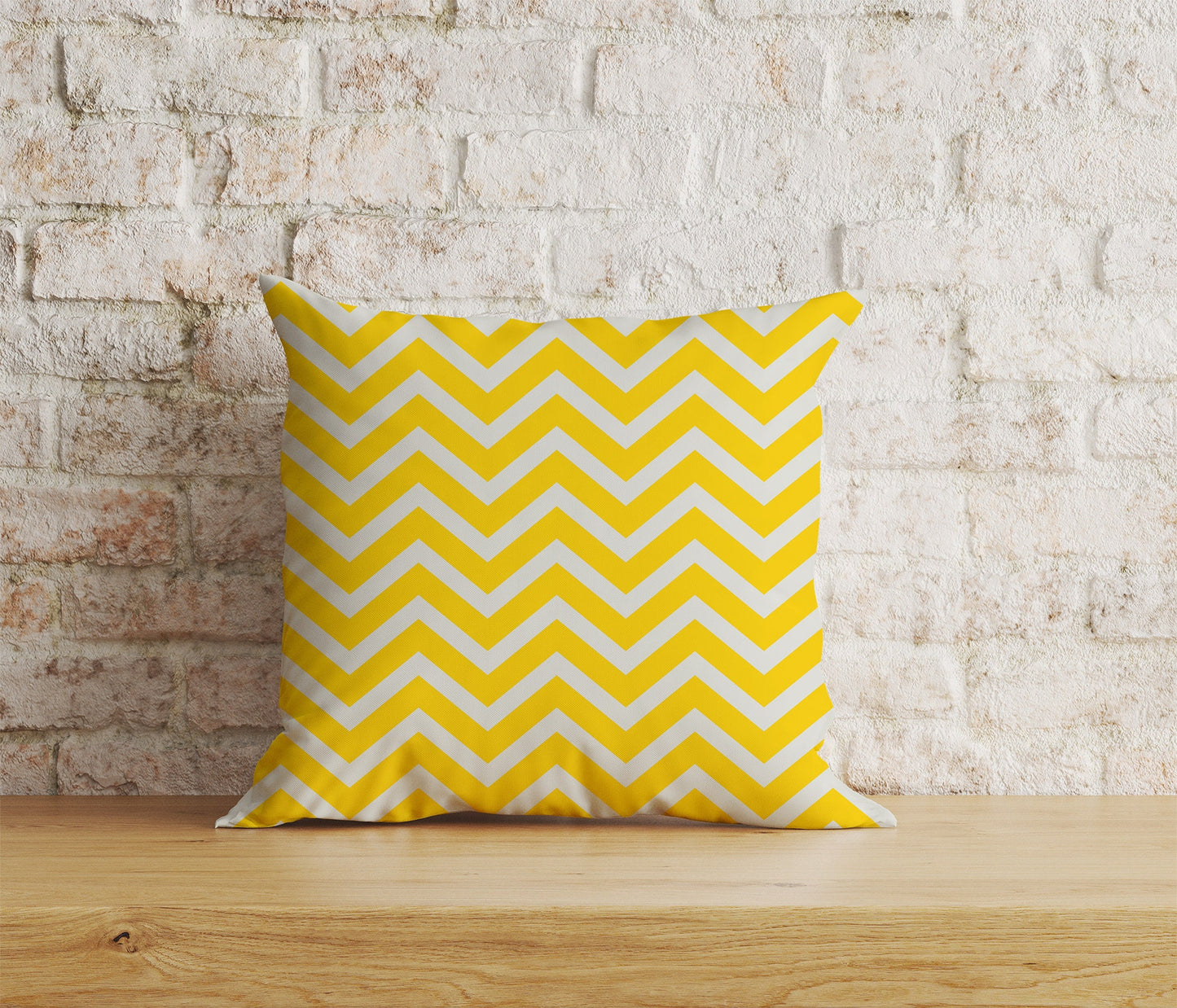 Yellow Chevron Yellow Zigzag Decorative Cushion Cover