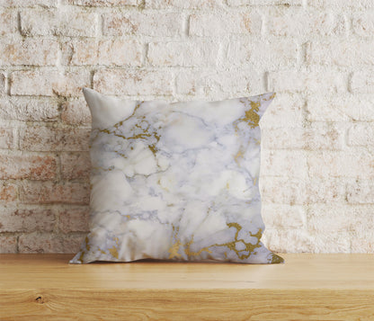 Marble Cushion Cover Gold Watercolor Stone Pillow Cover