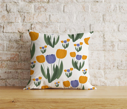 Dutch Tulips Cushion Covers Colorful Decorative Pillow Case