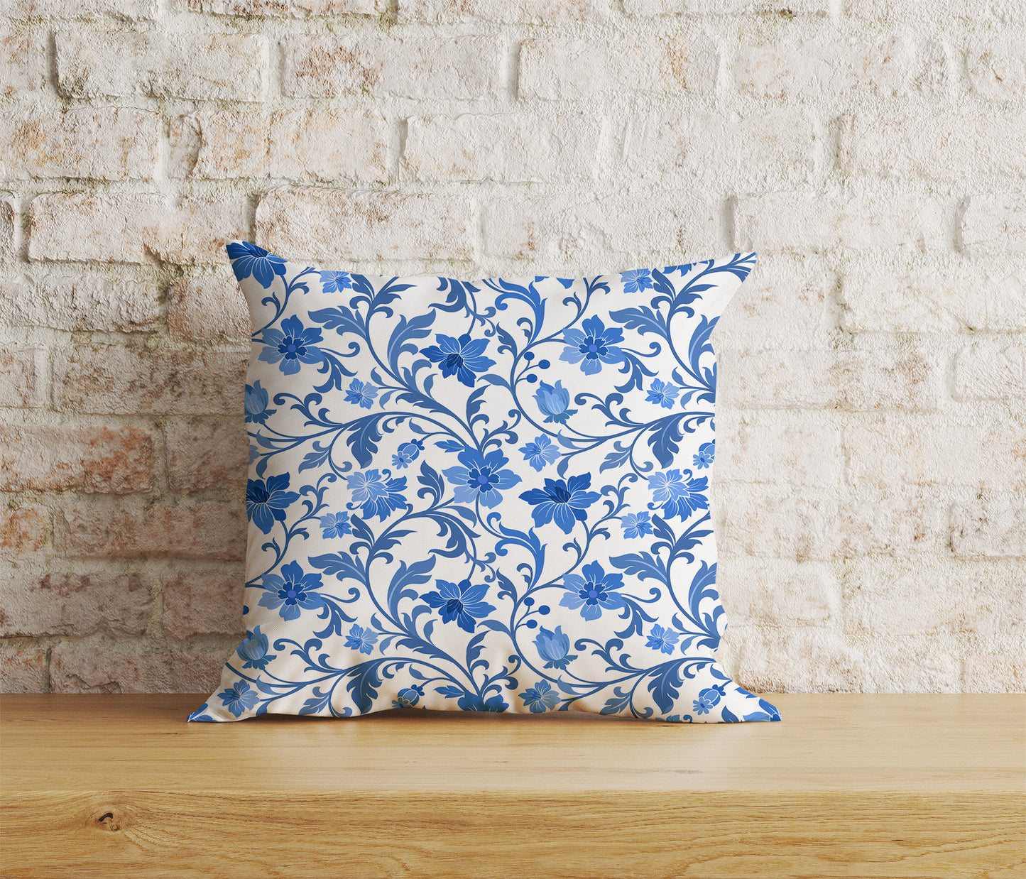 French Toile Cushion Covers French Blue Forest Pillow Cover