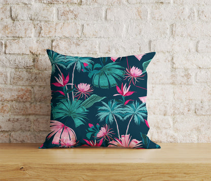 Hawaiian Tropical Cushion Covers Green Palm Pillow Cover