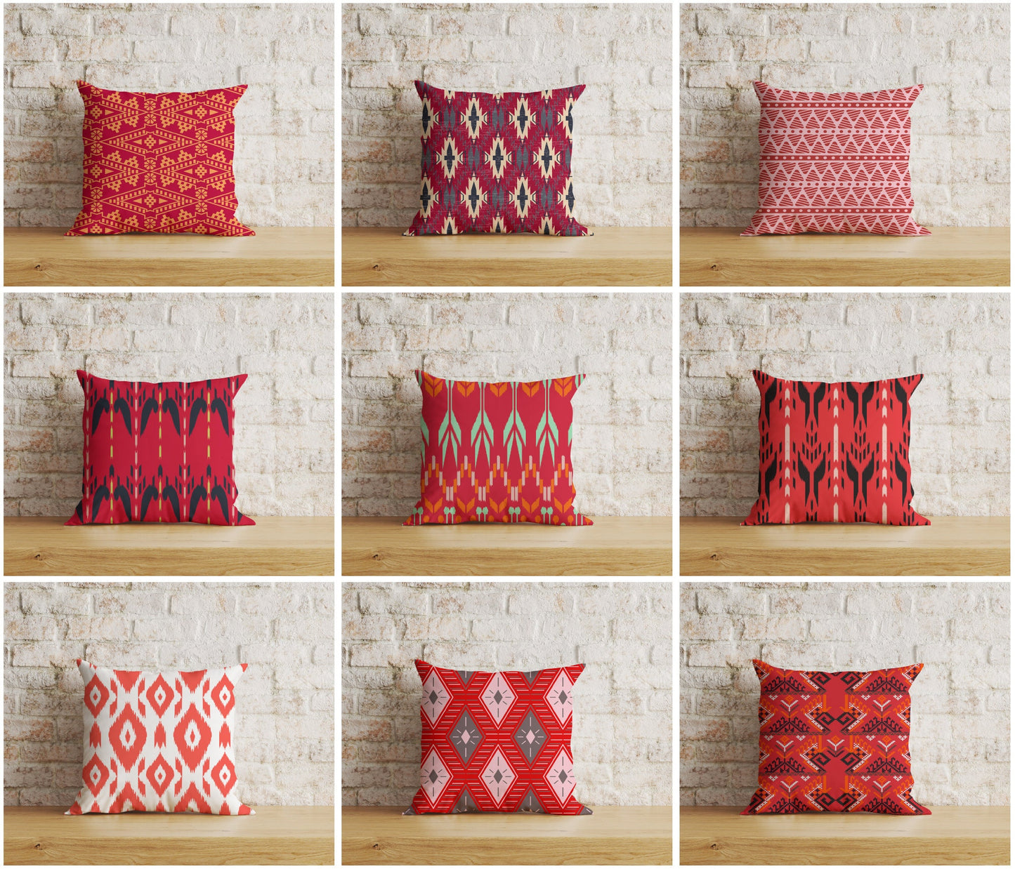 Native American Patterns Cushion Covers Parfleche Cover