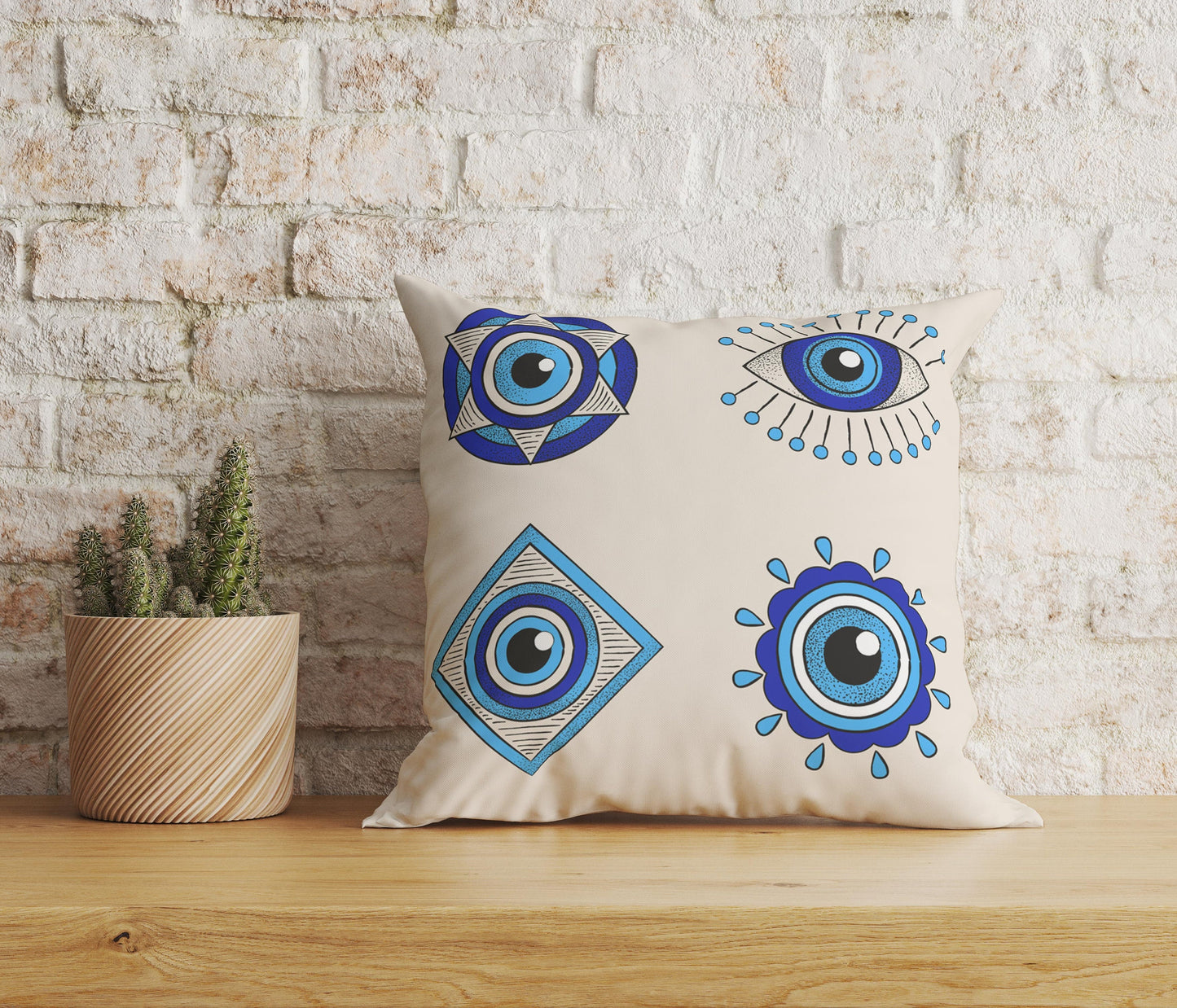 Evil Eye Cushion Covers Hand of Fatima Euro Pillow Sham