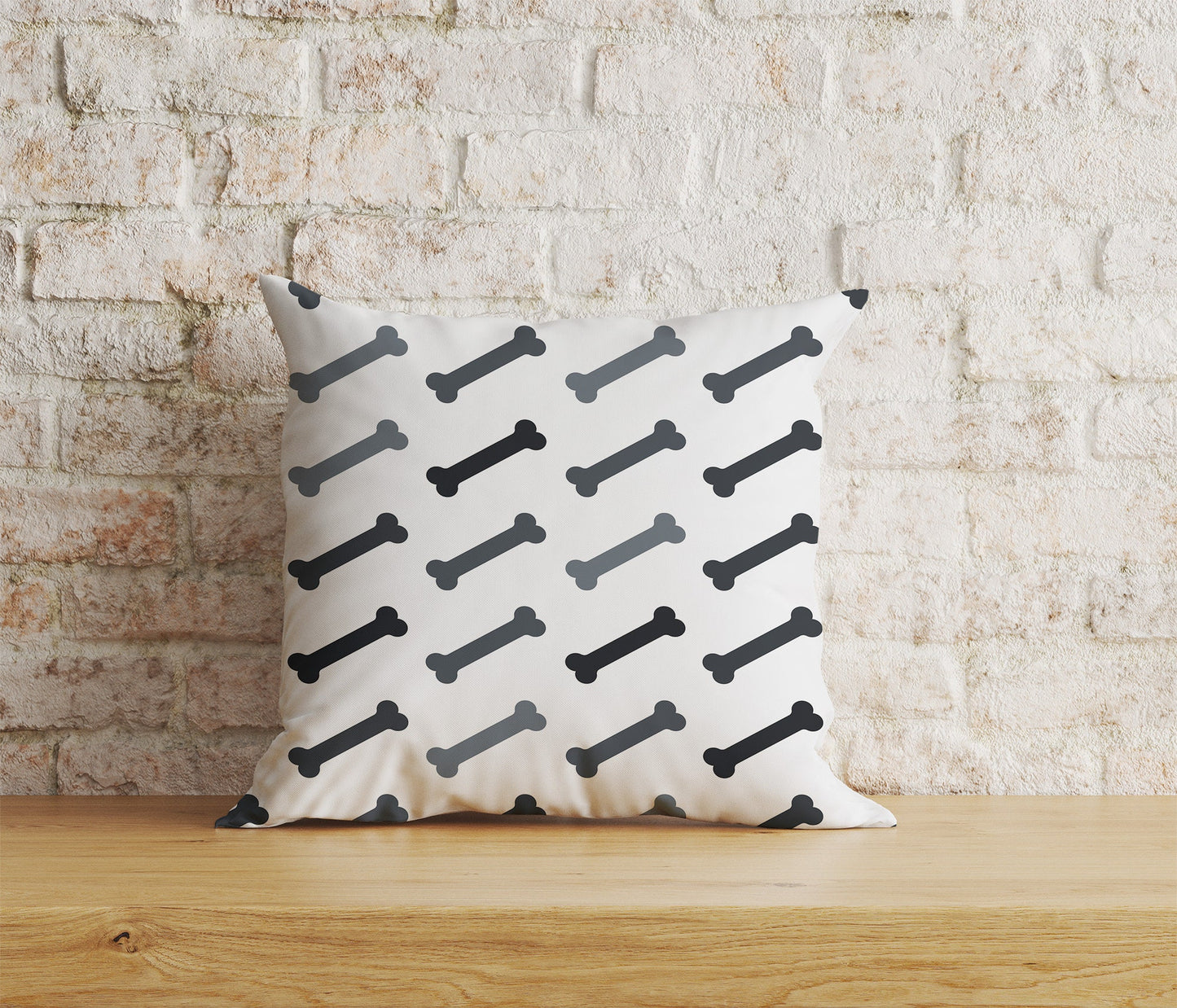 Dog Bone Cushion Cover Bone Illustration Print Pillow Cover