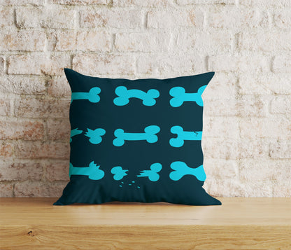 Dog Bone Cushion Cover Bone Illustration Print Pillow Cover