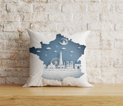 Paris Eiffel Tower Cushion Cover Abstract Paris Pillow Cover