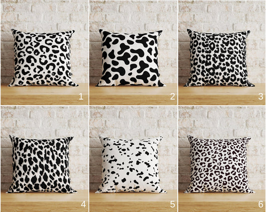 Leopard Pattern Cushion Covers Leopard Geometric Pillow Case