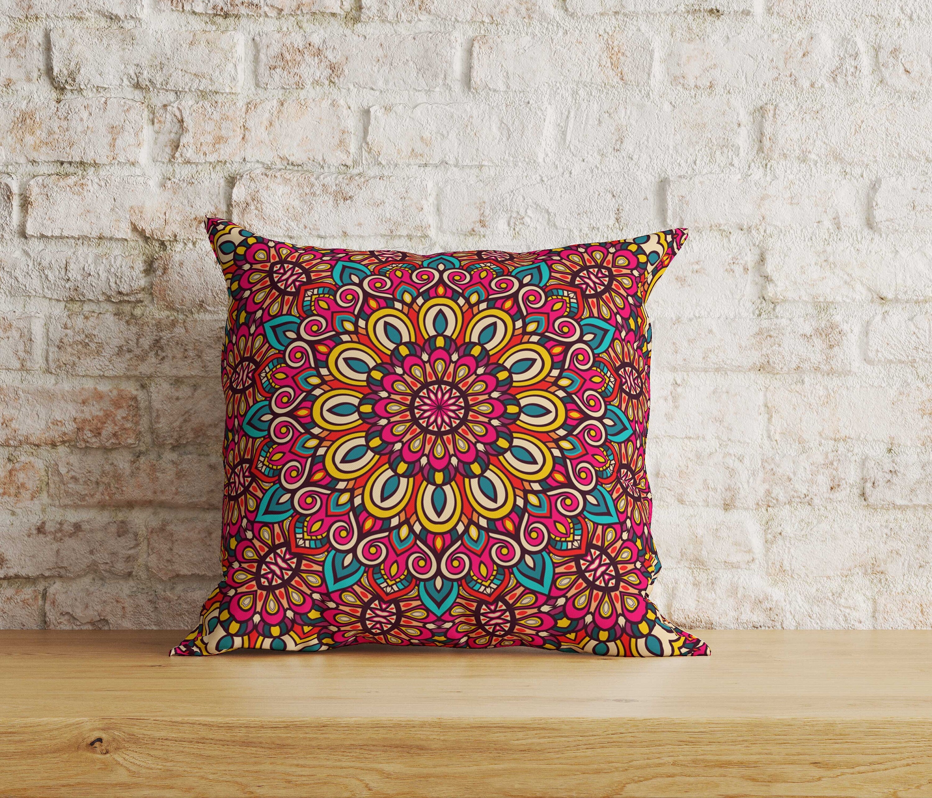 Mandala Pillow Cover Geometric Design Cushion Covers UK Onay