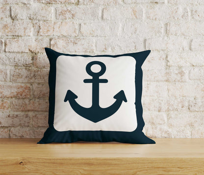 Nautical Anchor Cushion Cover Coastal Pillowcase Seashells