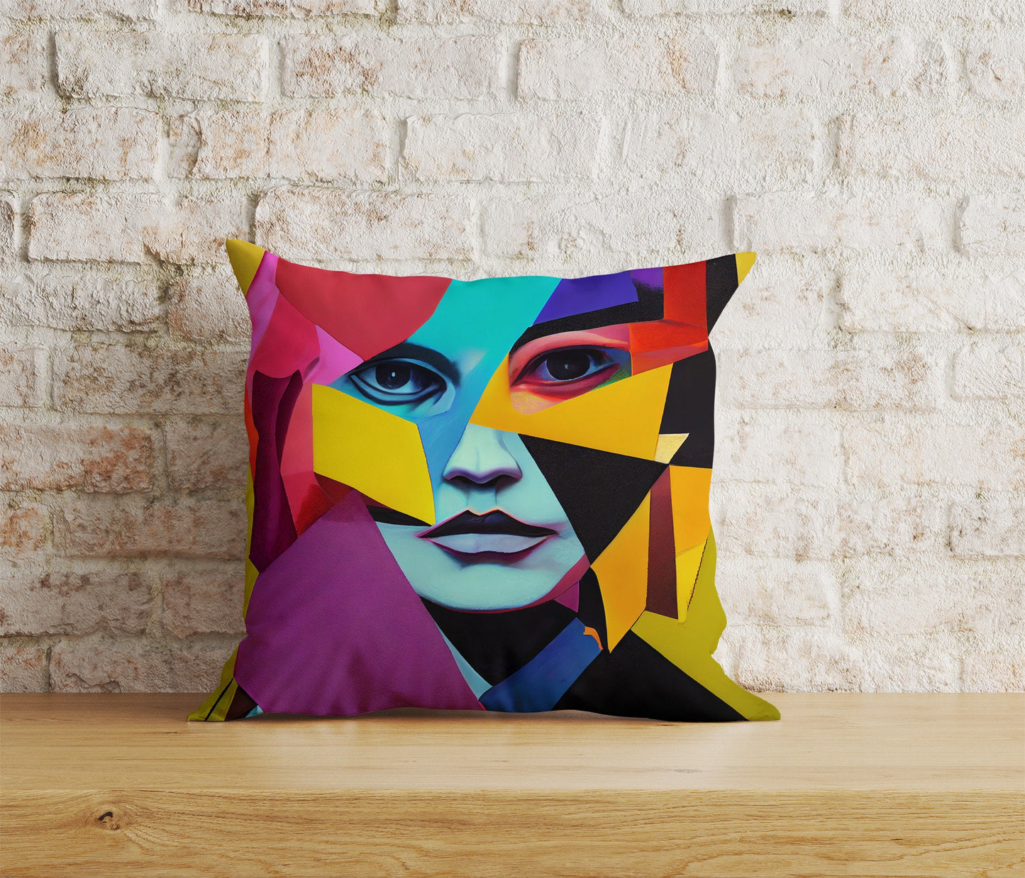 Woman Painting Ladies Face Art Decoration Cushion Cover