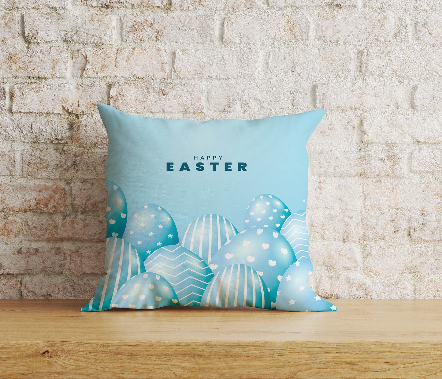 Easter Cushion Covers Blue Easter Pattern Pillow Covers