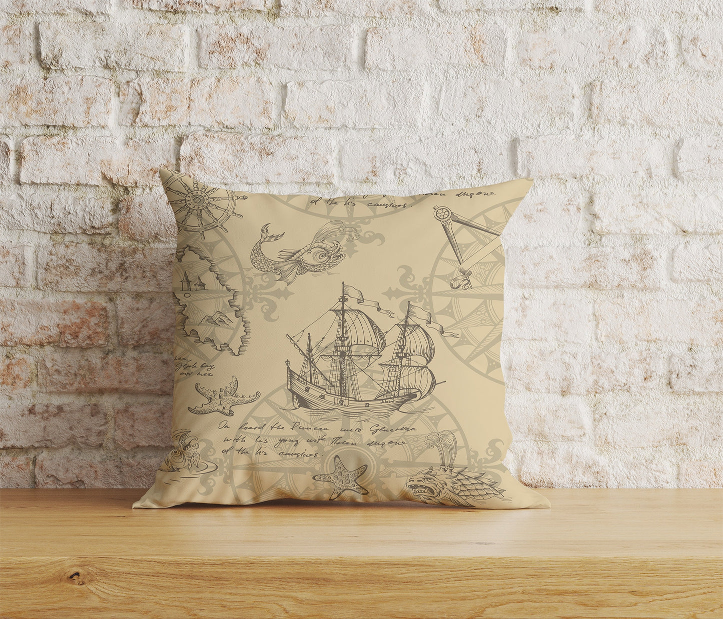 Old Map Antique Map World Home Decor Cushion Cover