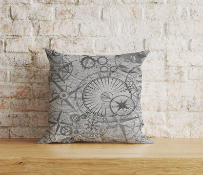 Sailor Cushion Cover Old Map Pillow Cover Lighthouse Throw