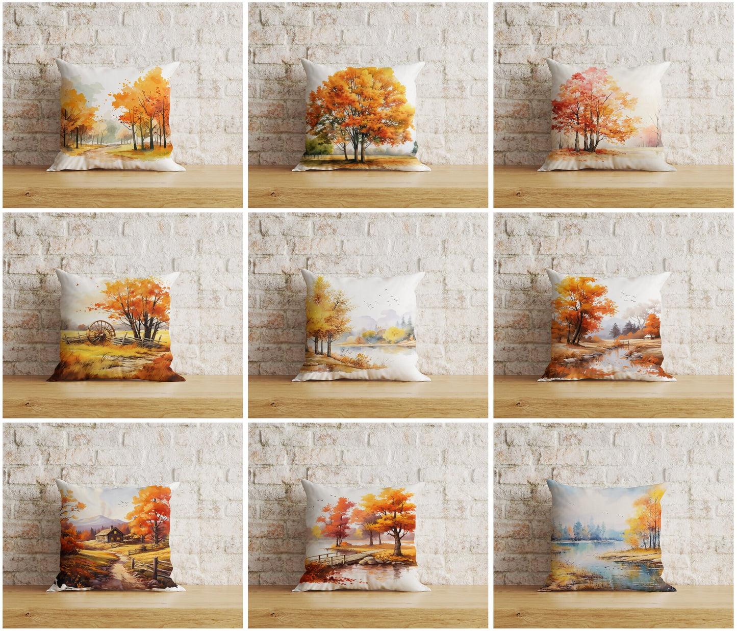 Autumn Tree Pillow Cover Autumn Leaves Cushion Cover