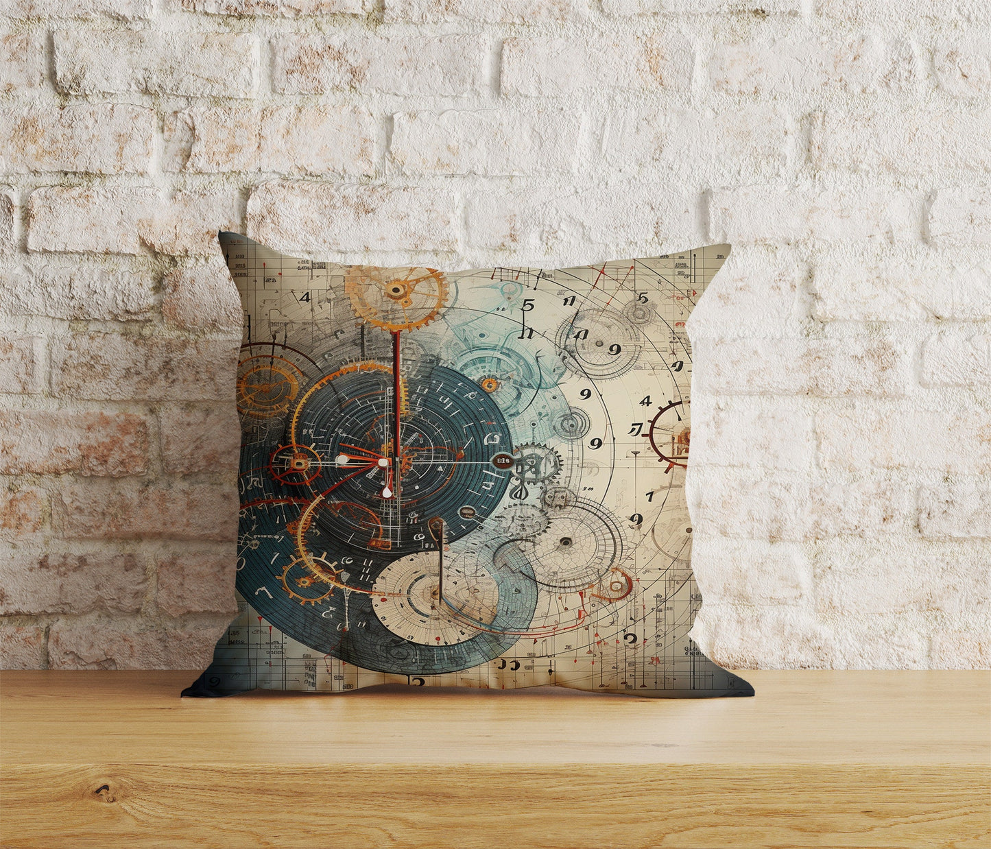 Vintage Maps Compass Ancient World Map Cushion Cover