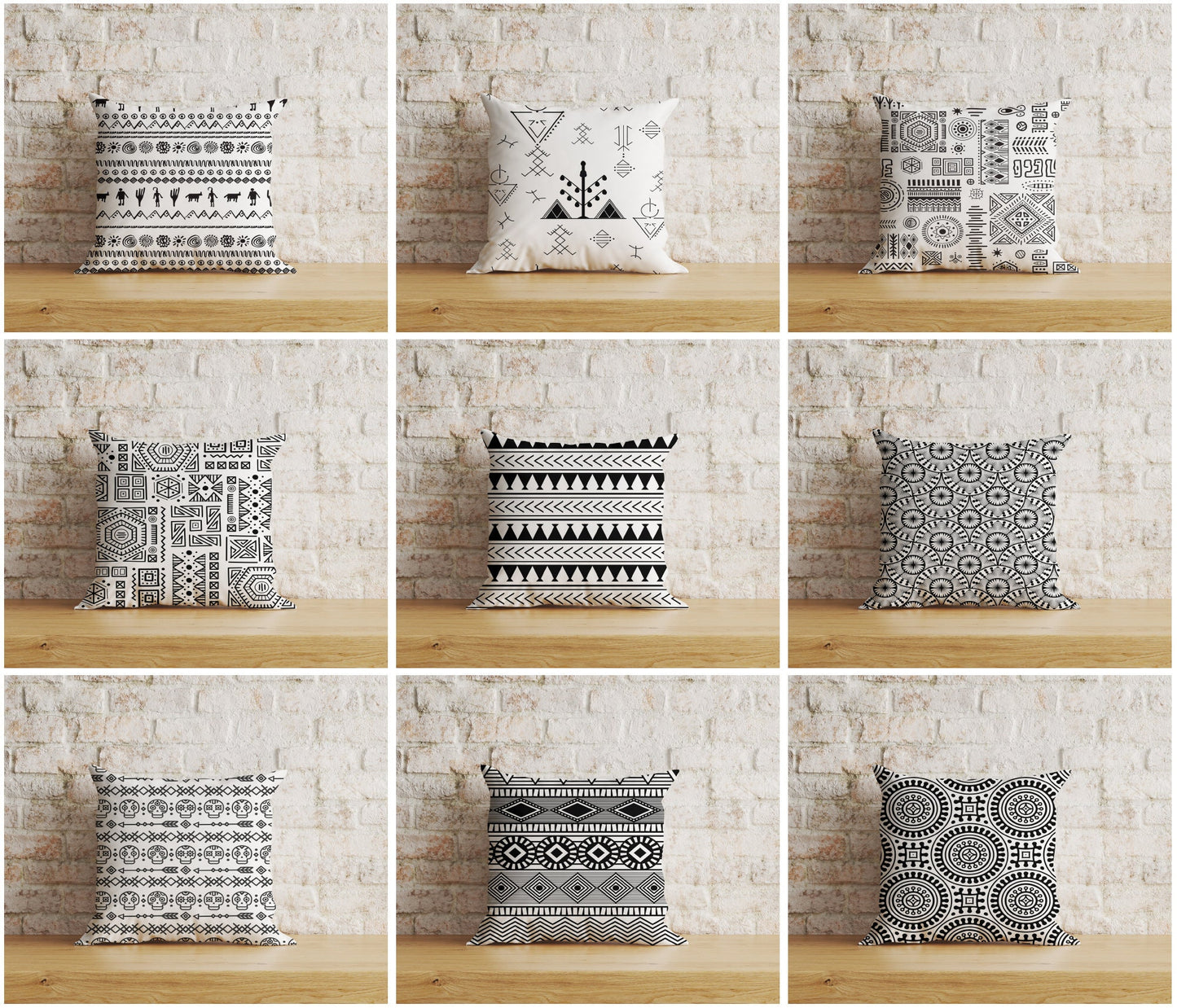 Ethnic African Design Rustic Geometric Decor Cushion Covers