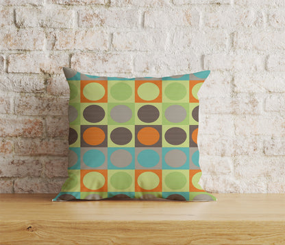 Vivid Color Retro Style Abstract Geometric Cushion Cover