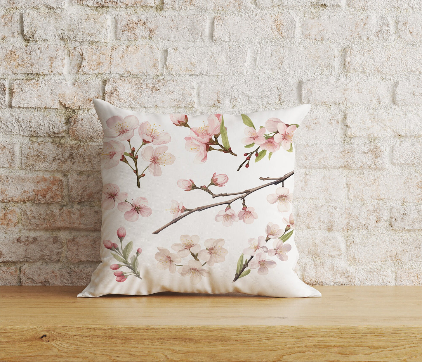 Spring Blossoms Pink Flowers Home Decor Cushion Cover