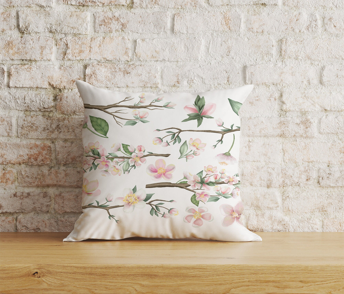 Spring Blossoms Pink Flowers Home Decor Cushion Cover