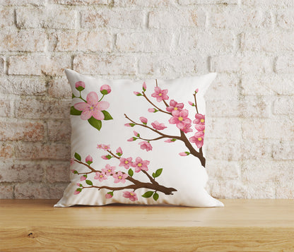 Spring Blossoms Pink Flowers Home Decor Cushion Cover