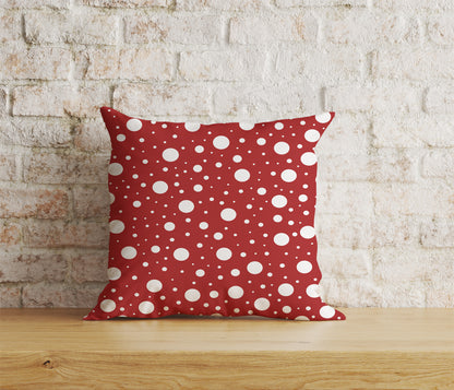 Red Polka Dot Geometric Pattern Home Decor Cushion Covers