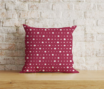 Red Polka Dot Geometric Pattern Home Decor Cushion Covers