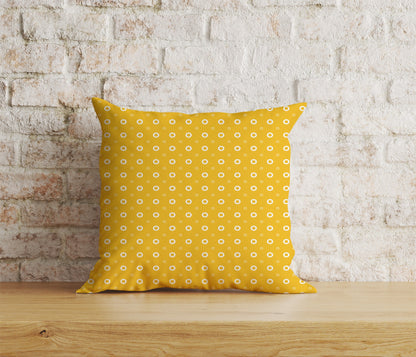 Yellow and Orange Polka Dots Dotted Cushion Covers