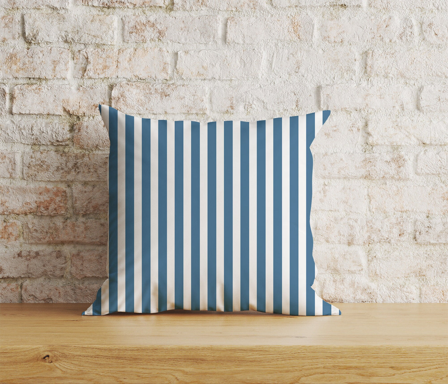 Blue Stripe Cushion Cover Straight Line Throw Cushions